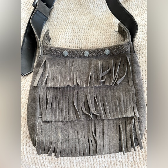 Minnetonka Gray Fringe Bag - Picture 1 of 6